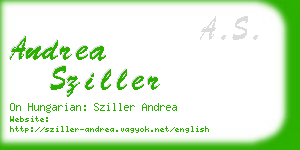 andrea sziller business card